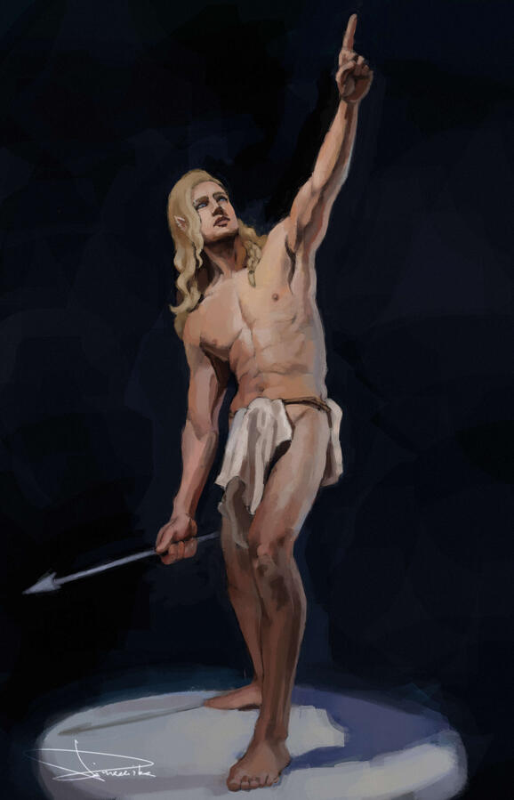 "Zael (figure study)", 2025, digital
