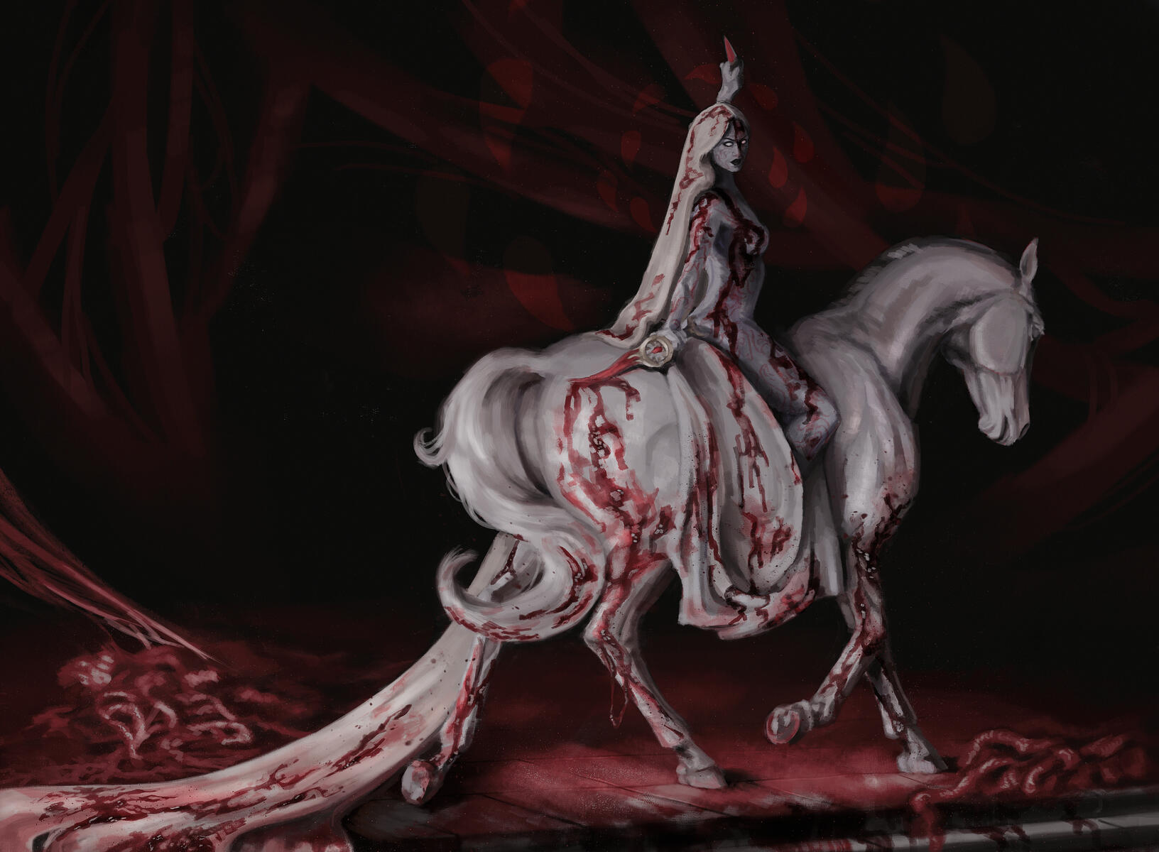 "Lady Orin", 2025, digital, created for "Blood, Bones, and Tyranny: A Dead Three Fanzine" (a DnD/Baldur's Gate 3 fanzine)