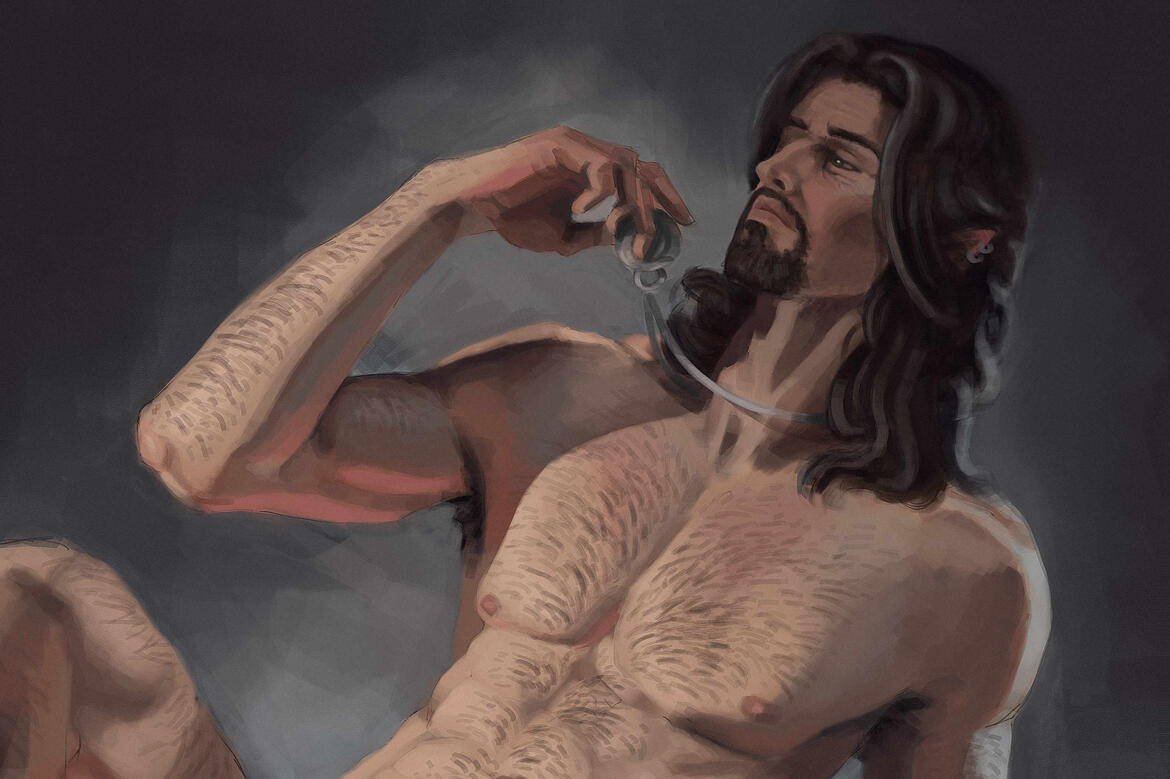 "Sylas (figure study)", 2025, digital