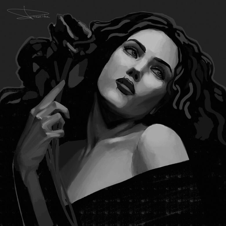 "Sybila (figure study)", 2025, digital