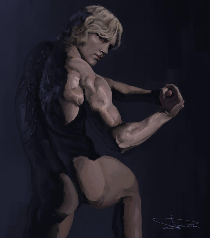 "Nicholas (figure study)", 2025, digital